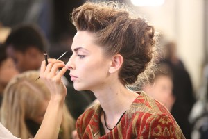 Backstage at Giorgio Armani Privé Couture Fall 2016