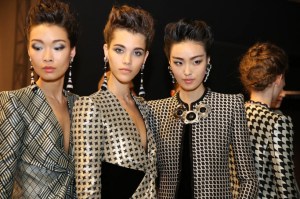 Backstage at Giorgio Armani Privé Couture Fall 2016