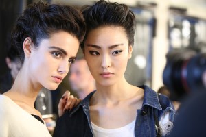 Backstage at Giorgio Armani Privé Couture Fall 2016