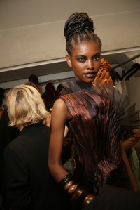 Backstage at Jean Paul Gaultier Couture Fall 2016