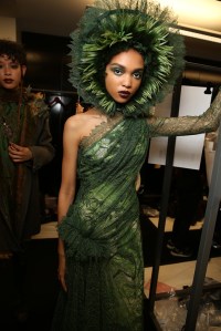 Backstage at Jean Paul Gaultier Couture Fall 2016
