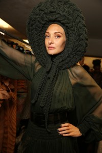 Backstage at Jean Paul Gaultier Couture Fall 2016