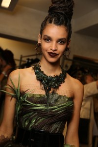 Backstage at Jean Paul Gaultier Couture Fall 2016