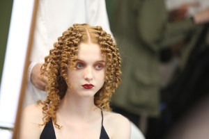 Backstage at Jean Paul Gaultier Couture Fall 2016