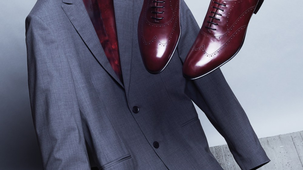 Bruno Magli’s wool suit and shoes. Design Evolution