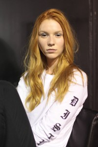 Backstage at Lutz Huelle RTW Spring 2017