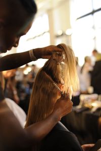 Backstage at Boss RTW Spring 2017