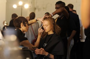 Backstage at Boss RTW Spring 2017