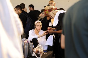 Backstage at Boss RTW Spring 2017