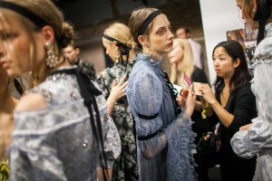 Backstage at Erdem RTW Spring 2017