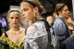 Backstage at Erdem RTW Spring 2017