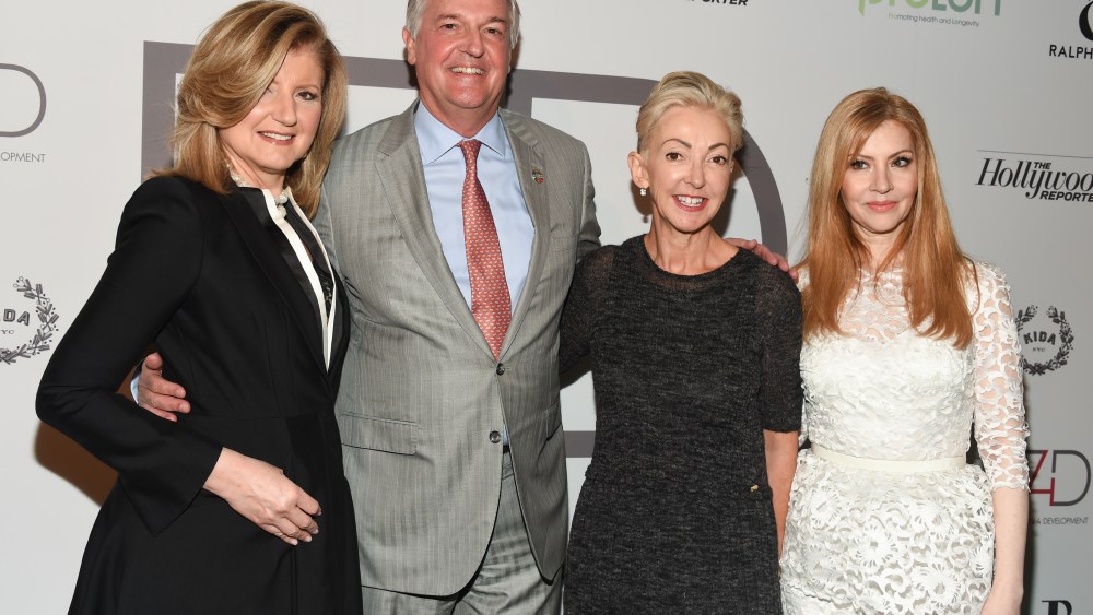 Paul Polman at F4D's event with Ariana Huffington, Jane Wurwand and Evie Evangelou.