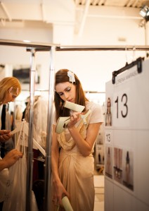Backstage at Jill Stuart RTW Spring 2017