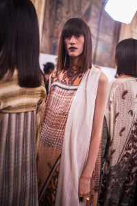 Backstage at Acne Studios RTW Spring 2017