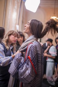 Backstage at Acne Studios RTW Spring 2017