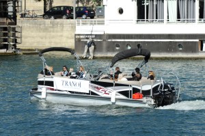 Avoiding Parisian traffic on the Tranoi shuttleboat