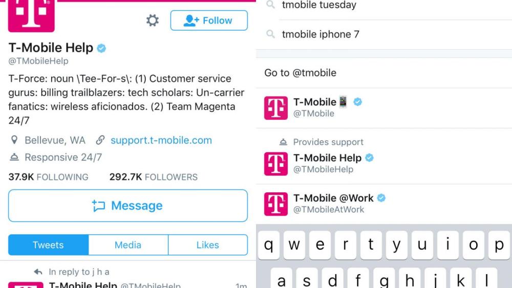 Twitter customer service