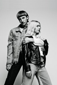 COREY OLSEN FASHION, STILL-LIFE Levi’s Made & Crafted x Off-White c/o Virgil Abloh’s cotton denim jacket, Joe’s Jeans’ cotton T-shirt and Won Hundred’s cotton denim jeans. MAYA LANER PROP STYLING Frame’s leather jacket and Levi’s cotton jeans. (Model’s own top.)