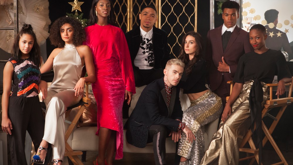 A scene form Farfetch's holiday ad campaign.