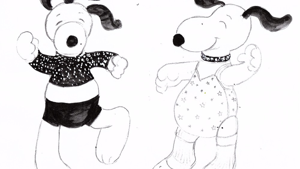 Jenna Dewan Tatum Sketch Snoppy and Belle in Danskin