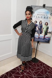 Janelle Monae in Kate Spade at "Hidden Figures" screening, Los Angeles