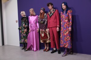 Backstage at Gucci RTW Fall 2017