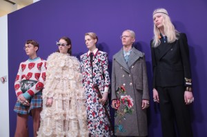 Backstage at Gucci RTW Fall 2017