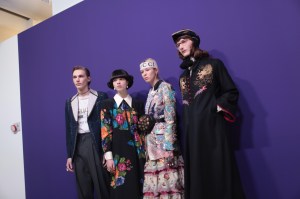 Backstage at Gucci RTW Fall 2017