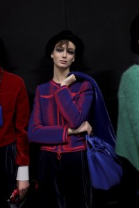 Backstage at Giorgio Armani RTW Fall 2017