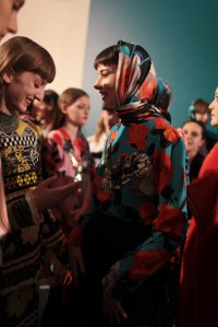 Backstage at MSGM RTW Fall 2017