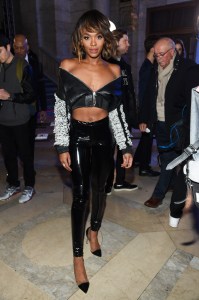 Elisa Johnson Front Row and Party at Philipp Plein Fall 2017