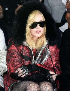 Madonna Front Row and Party at Philipp Plein Fall 2017
