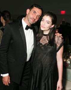 Riccardo Tisci and Lorde at the CFDA Vogue Fashion Fund Awards in 2015