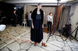 Backstage at Loewe RTW Fall 2017