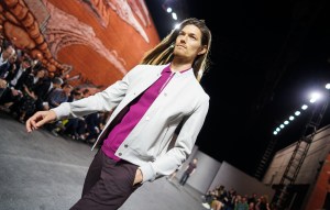 Model on the catwalkHermes DWNTWNMEN fashion show, Runway, Los Angeles, USA - 09 Mar 2017