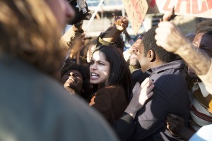 Freida Pinto as Jas Mitra in Guerrilla (Episode 1). Photo: Sky UK Limited/SHOWTIME