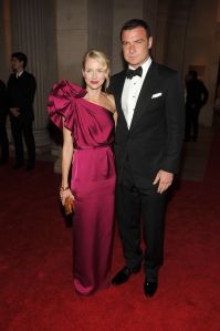 Naomi Watts (L) and Liev Schrieber attend the Metropolitan Museum of Art's 2010 Costume Institute gala.2010 Met Costume Institute Gala, New York