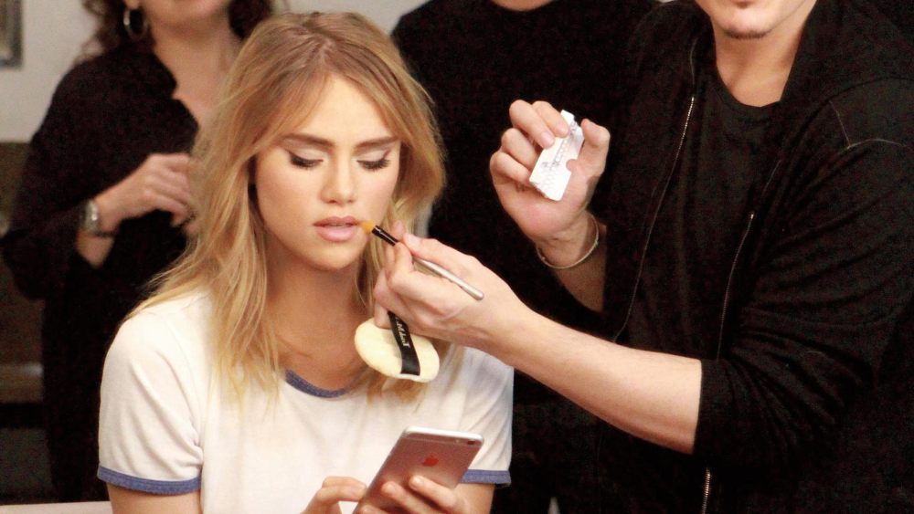 Behind the scenes with Mario Dedivanovic and Suki Waterhouse shooting Laura Mercier's fall 2017 campaign.
