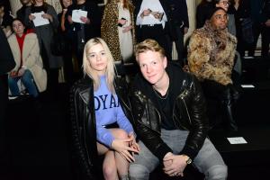 Joanna Kuchta, Patrick GibsonBalmain Homme show, Front Row, Autumn Winter 2017, Paris Fashion Week Men's, France - 21 Jan 2017