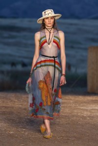 Model on the catwalk Dior Cruise Collection 2018 show, Runway, Los Angeles, USA - 11 May 2017
