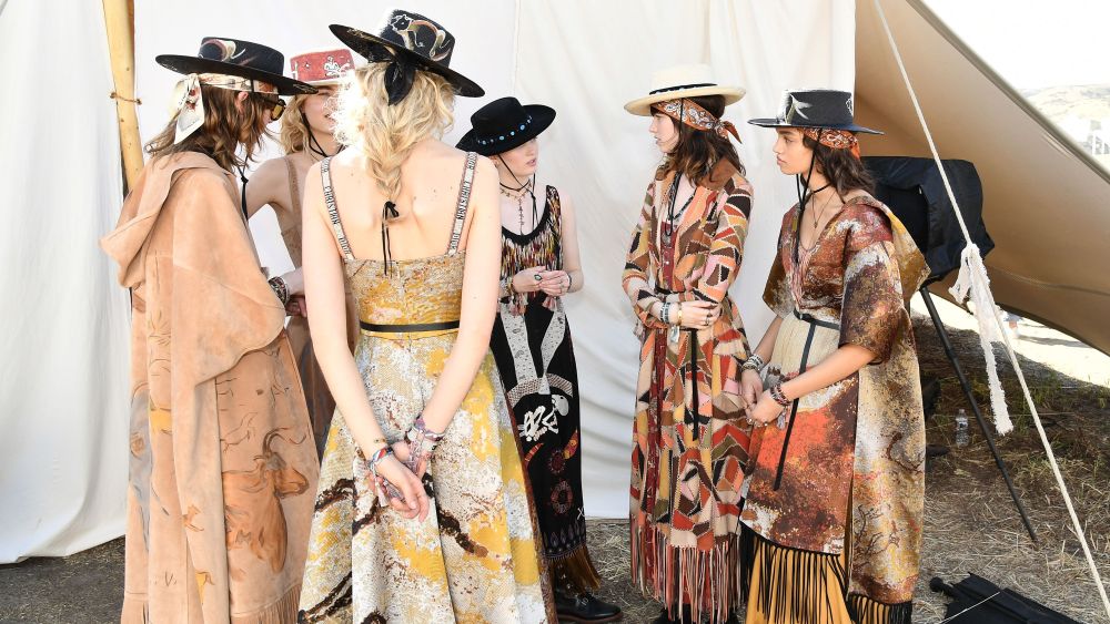Models backstageDior Cruise Collection 2018 show, Backstage, Los Angeles, USA - 11 May 2017