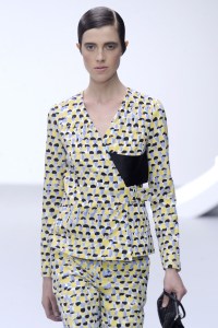 A model on the runway at JW Anderson's spring 2013 show.