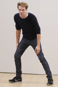 Jonathan Anderson on the runway after J.W. Anderson's spring 2014 show.