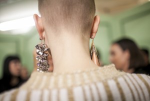 Backstage at J.W.Anderson spring 2017 show