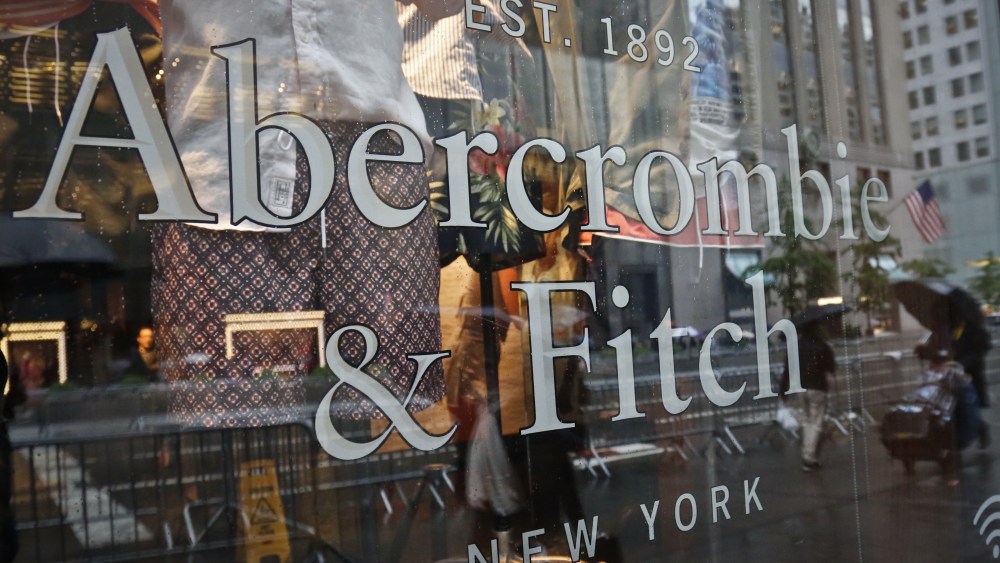 Copyright 2017 The Associated Press. All rights reserved. This material may not be published, broadcast, rewritten or redistributed without permission.Mandatory Credit: Photo by AP/REX/Shutterstock (8840628b)A store window reflects a street scene at an Abercrombie & Fitch store on New York's Fifth Avenue. Abercrombie & Fitch Company reports earnings, Thursday, May 25, 2017Earns Abercrombie Fitch, New York, USA - 22 May 2017