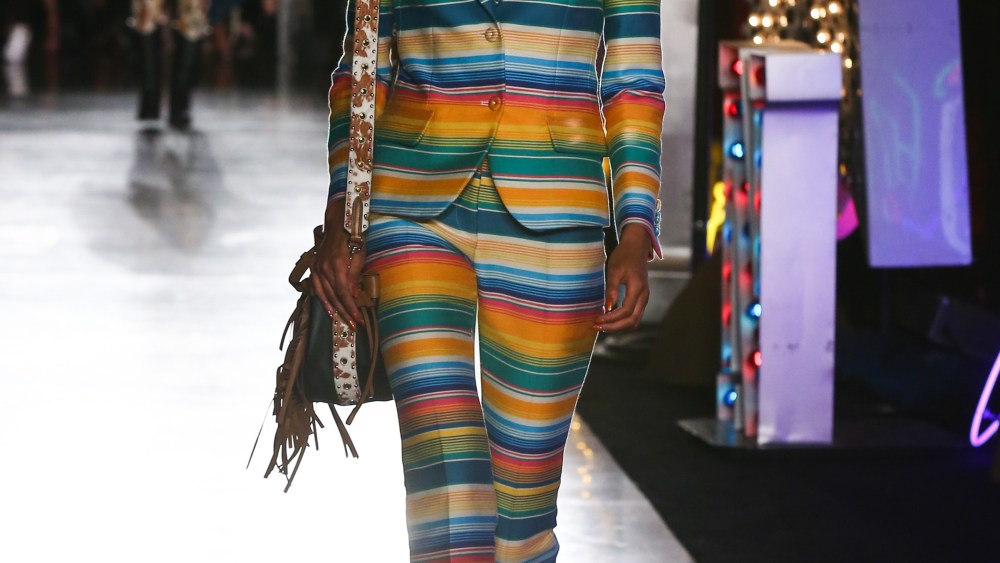 Model on the catwalkMOSCHINO Spring Summer 2018 Menswear and Women's Resort Collection, Runway, Los Angeles, USA - 08 Jun 2017