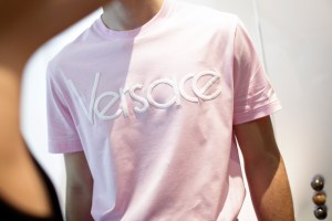 Backstage at Versace Men's Spring 2018