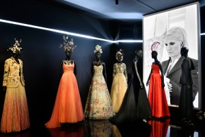 Designs by Maria Grazia Chiuri in the Dior exhibition at Les Arts Décoratifs. 