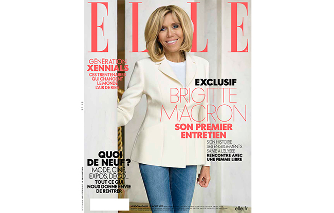 Elle France's Brigitte Macron cover.