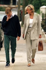 Princess Diana of Wales and Prince William in London, August, 1997